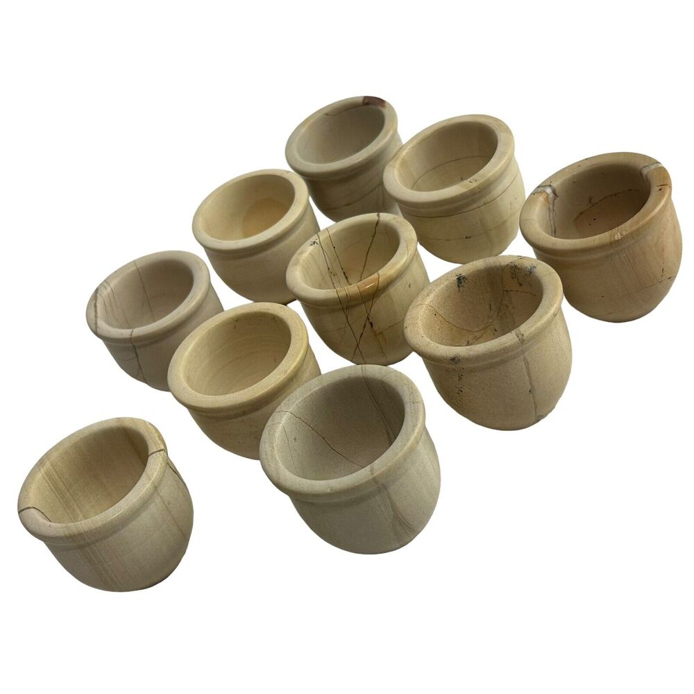 stoneware egg holder cups kitchen dining hosting party set of 10